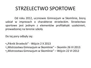 strzelectwo sportowe