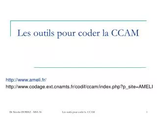 les outils pour coder la ccam