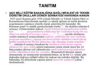 tanitim
