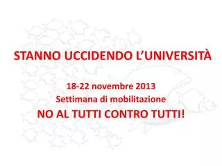 stanno uccidendo l universit