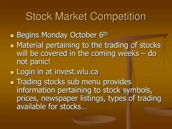 stock market competition