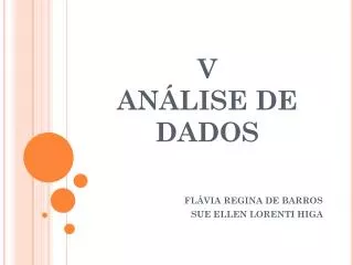 v an lise de dados