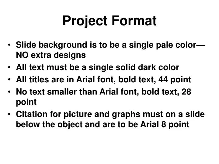 project format