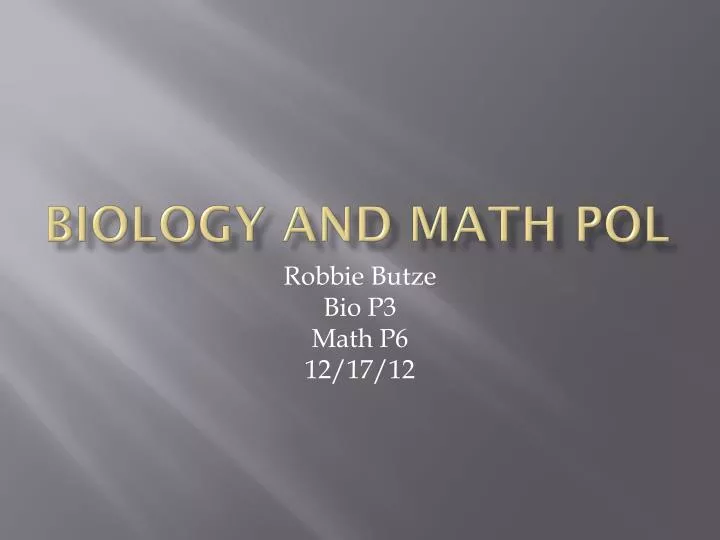 biology and math pol
