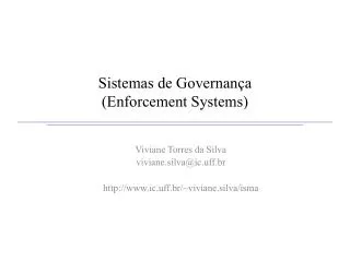 sistemas de governan a enforcement systems
