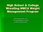 High School &amp; College Wrestling NWCA Weight Management Program - slide 1