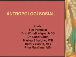 antropologi sosial