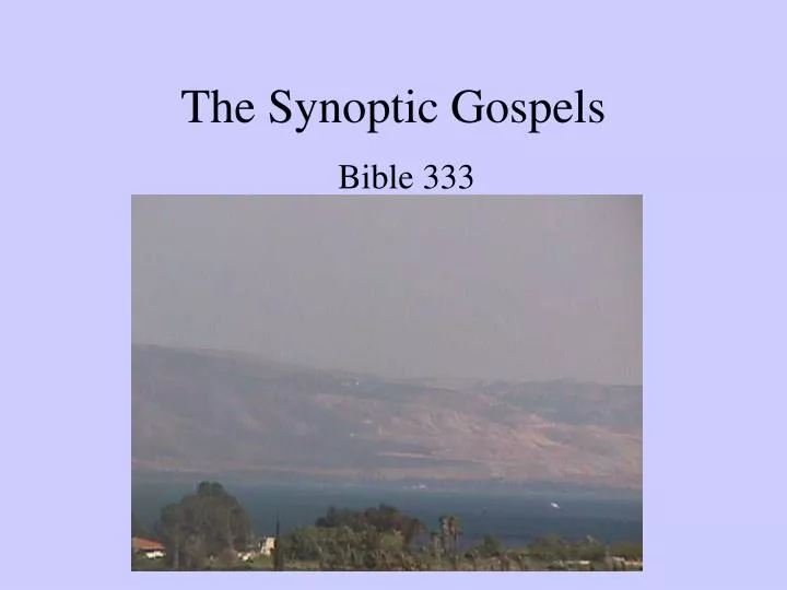 the synoptic gospels