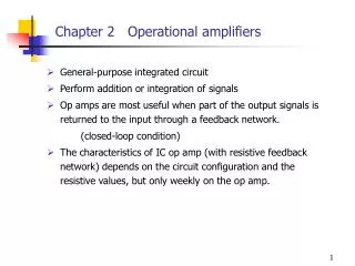 General-purpose integrated circuit Perform addition or integration of signals