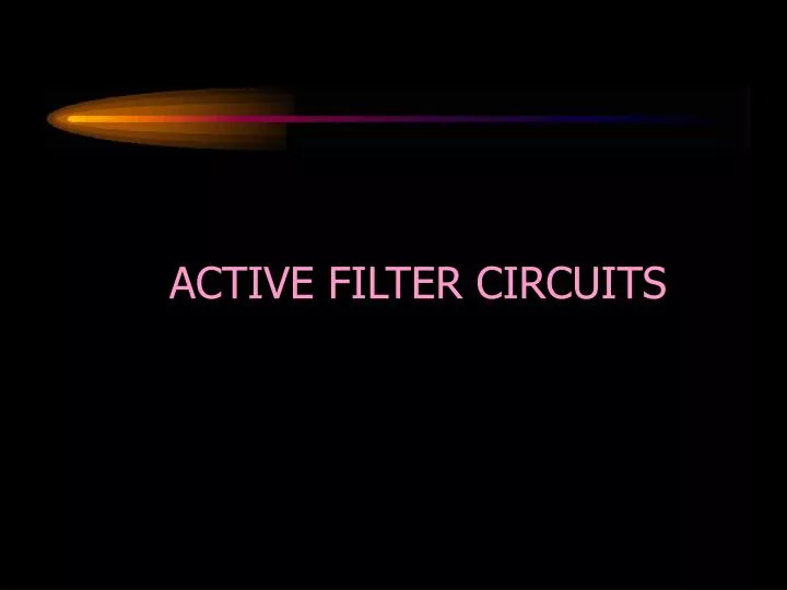 active filter circuits
