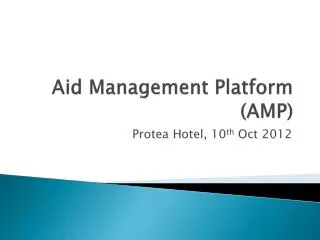 Aid Management Platform (AMP)