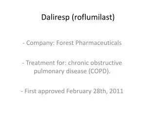 Daliresp ( roflumilast )