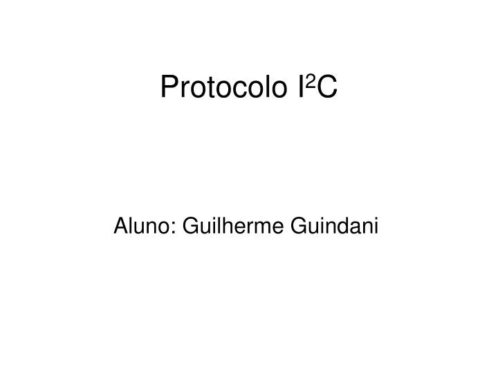 protocolo i 2 c