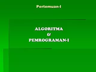 pertemuan i