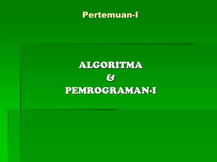 pertemuan i