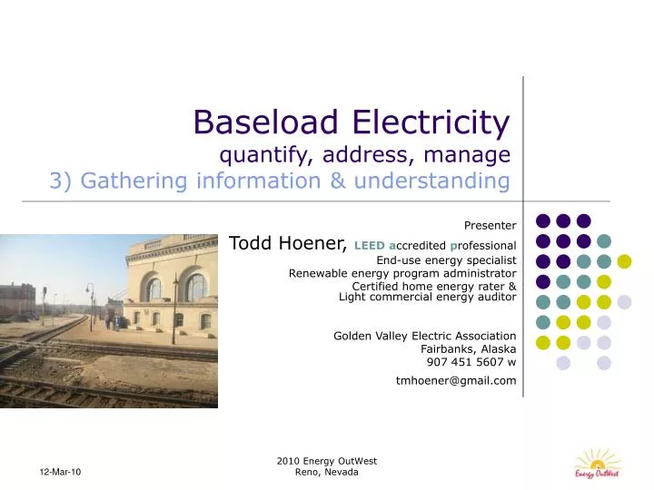 baseload electricity quantify address manage 3 gathering information understanding