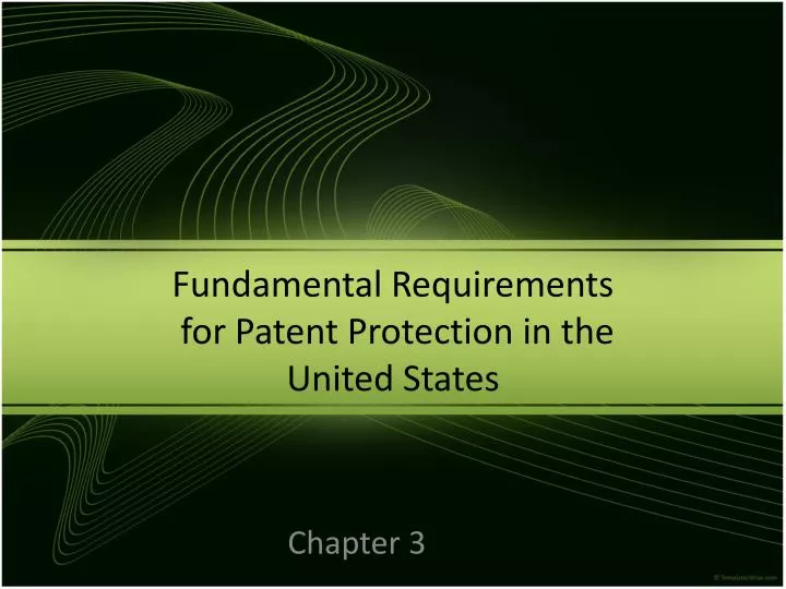 fundamental requirements for patent protection in the united states