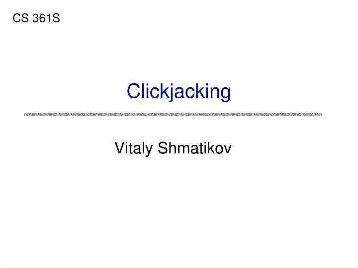 clickjacking