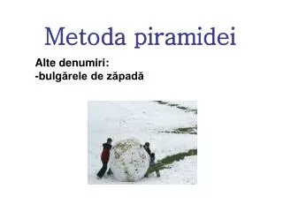 metoda piramidei
