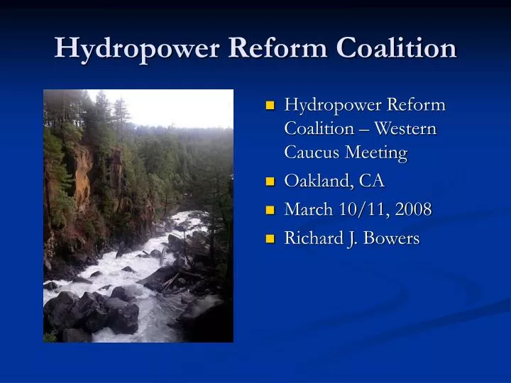 hydropower reform coalition