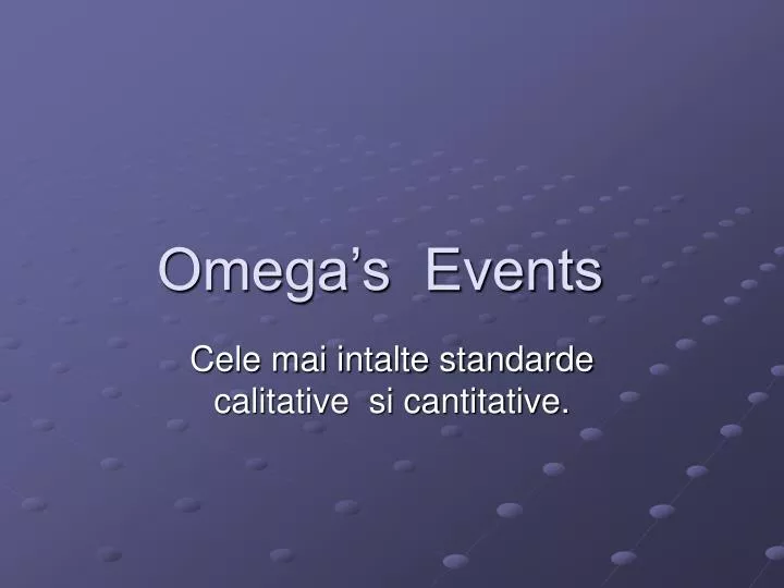 omega s events