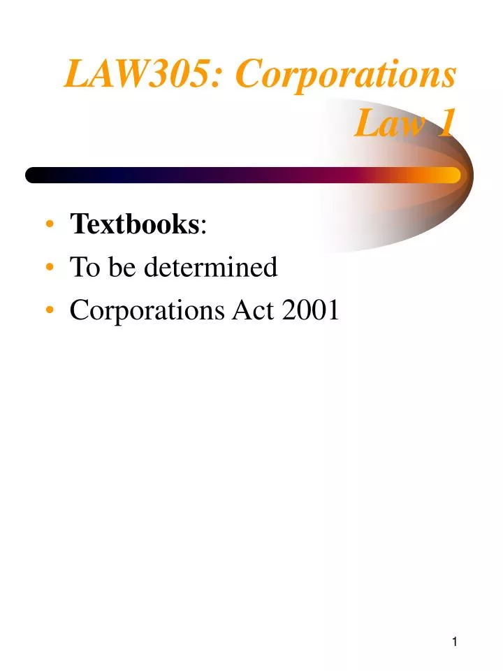 law305 corporations law 1