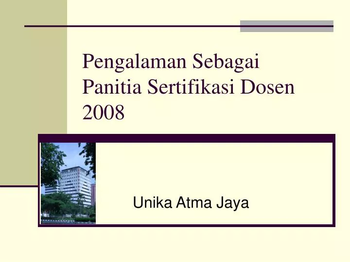 pengalaman sebagai panitia sertifikasi dosen 2008
