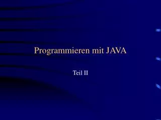 programmieren mit java
