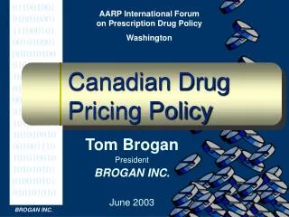 Canadian Drug Pricing Policy