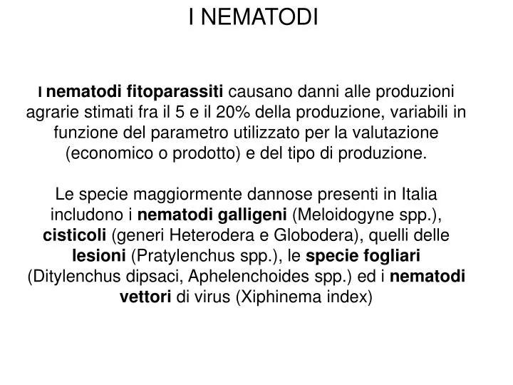 i nematodi