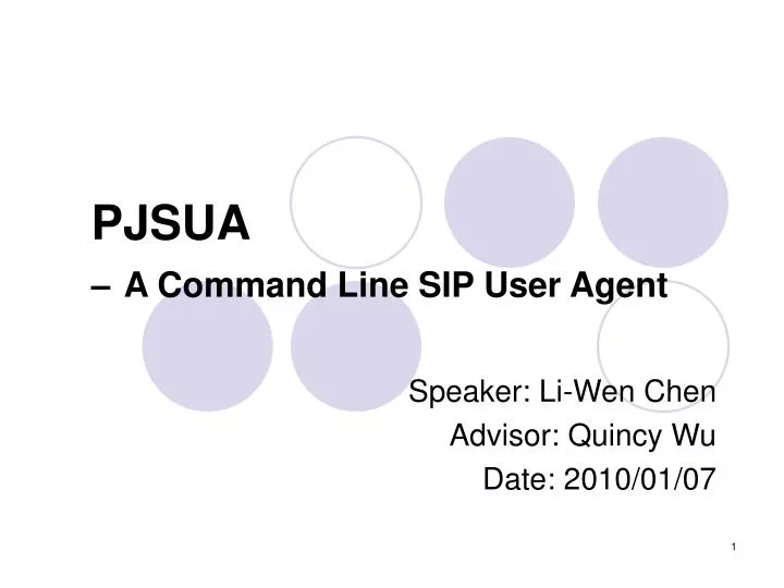 pjsua a command line sip user agent
