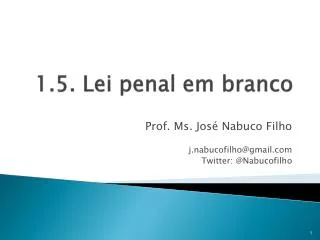 1 5 lei penal em branco