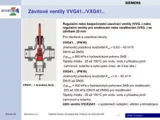 z vitov ventily vvg41 vxg41