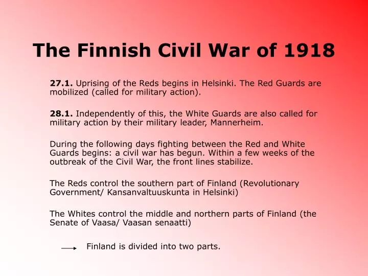 the finnish civil war of 1918