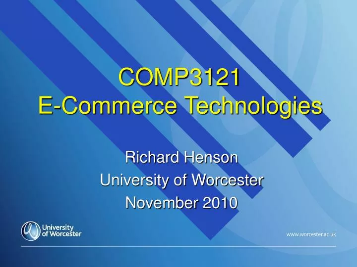 comp3121 e commerce technologies