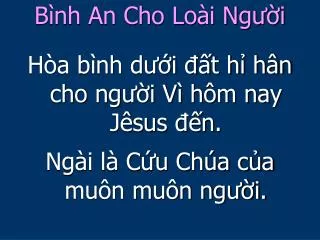 b nh an cho lo i ng i