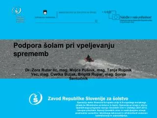 podpora olam pri vpeljevanju sprememb