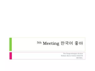 5th meeting
