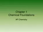 Chapter 1 Chemical Foundations - slide 1
