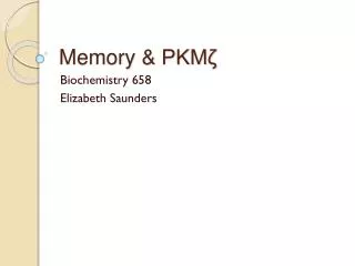 Memory &amp; PKM?