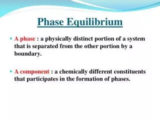 Phase Equilibrium