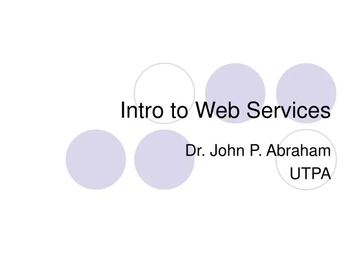 intro to web services