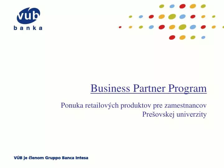 business partner program ponuka retailov ch produktov pre zamestnancov pre ovskej univerzity