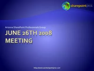 June 26th 2008 meeting