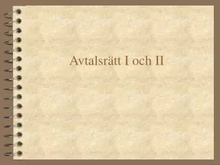 avtalsr tt i och ii
