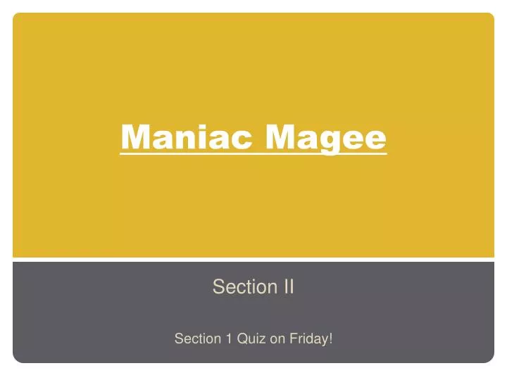 maniac magee