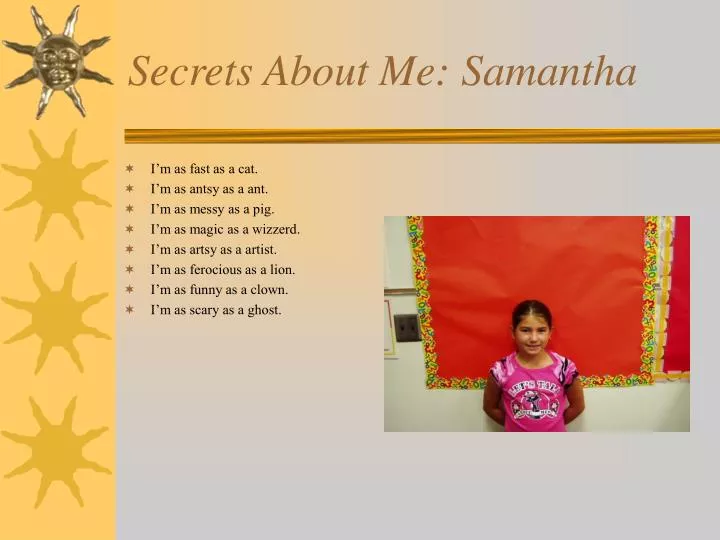 secrets about me samantha
