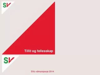 tillit og fellesskap