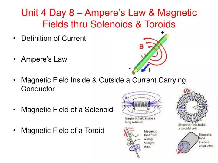unit 4 day 8 ampere s law magnetic fields thru solenoids toroids