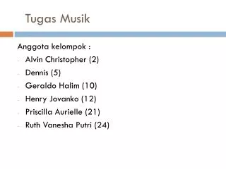 tugas musik